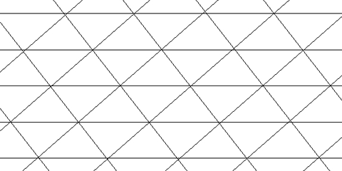 A grid of horizontal and oblique lines forming triangles.
