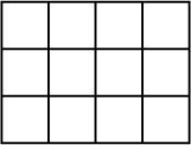 A blank rectangular grid of twelve equally sized squares in a three by four pattern.